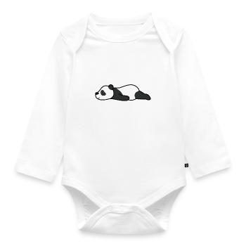 Panda australien, mignon animal sauvage, - Body Bébé bio manches longues - blanc - Devant