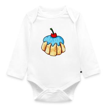 Cupcake - Petit Gâteau - Body Bébé bio manches longues - blanc - Devant