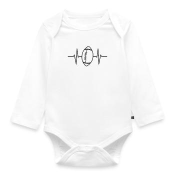 American Football League Design for a KC Heartbeat - Organic Longsleeve Baby Bodysuit - white - Front