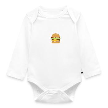 Chef amateur de hamburgers, musicien de musique - Body Bébé bio manches longues - blanc - Devant