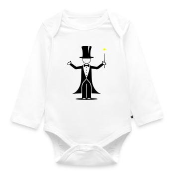 Conception d’assistant - Body Bébé bio manches longues - blanc - Devant
