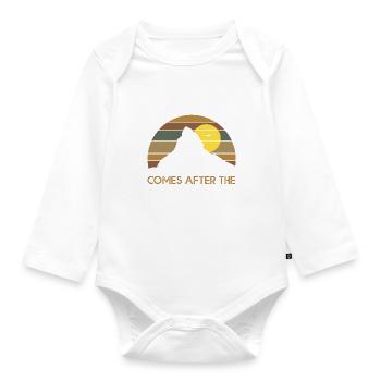 The Best View climb gift motivation climbing - Organic Longsleeve Baby Bodysuit - white - Front