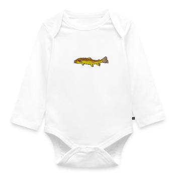 Pêcheur Pêche à la Mouche Hobby Sports Attraper - Body Bébé bio manches longues - blanc - Devant