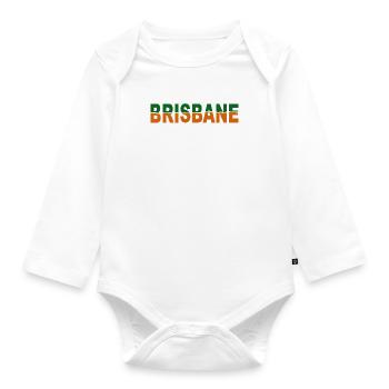 BRISBANE - Queensland - Australie - Body Bébé bio manches longues - blanc - Devant