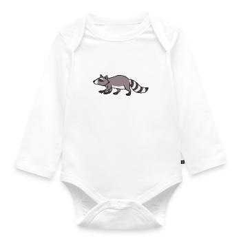 Raccoon Squad Team Wildlife Animal Raton laveur - Body Bébé bio manches longues - blanc - Devant
