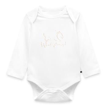 Wombatilicious, ironique, mignon, australien, - Body Bébé bio manches longues - blanc - Devant
