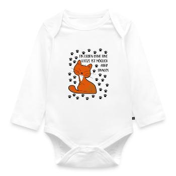 KATZE - KATZE - KATZE - KATZE - Baby Bio-Langarm-Body - Weiß - Vorne