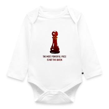 Kommunistisches Schach - Baby Bio-Langarm-Body - Weiß - Vorne