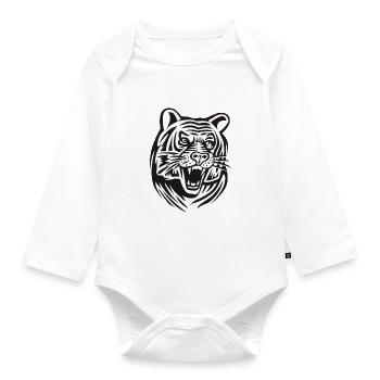 Tigre - Tiger - Body Bébé bio manches longues - blanc - Devant