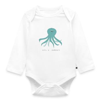 Lass dich drücken - Baby Bio-Langarm-Body - Weiß - Vorne