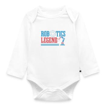Robots Legend Mechanic Engineer Robotics - Organic Longsleeve Baby Bodysuit - white - Front