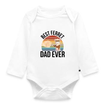 Frettchen - Baby Bio-Langarm-Body - Weiß - Vorne