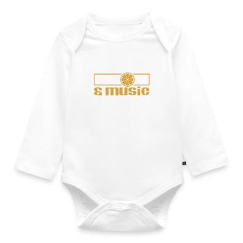 Lemons and Music Notes Summer Lemonade Musician - Organic Longsleeve Baby Bodysuit - white - Front