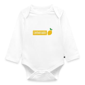 Denken Sie an Sommerlimonade und Zitrusfrüchte - Baby Bio-Langarm-Body - Weiß - Vorne