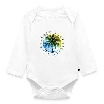 Vacances en Italie - Body Bébé bio manches longues - blanc - Devant
