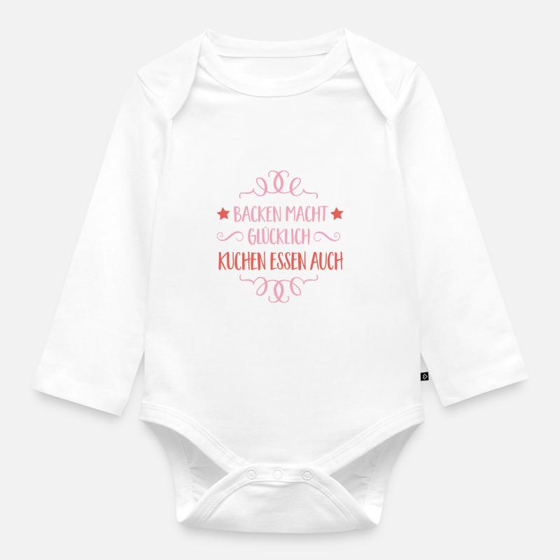 backen - Baby Bio-Langarm-Body - Weiß