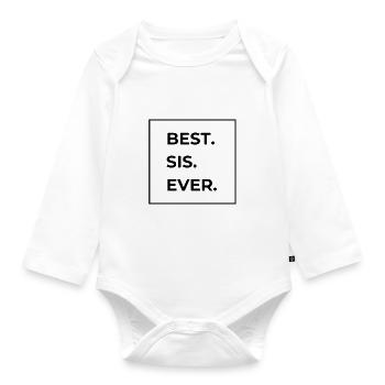 LE MEILLEUR SIS DE TOUS LES TEMPS - Body Bébé bio manches longues - blanc - Devant