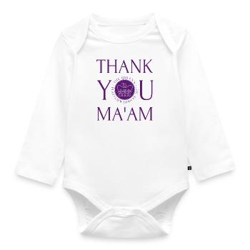 Queen 70th Anniversary of the Throne 2022 70 Years platinum - Organic Longsleeve Baby Bodysuit - white - Front