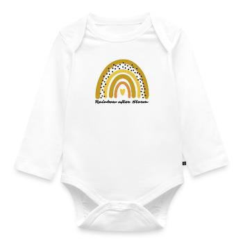 Rainbow after Storm neutral - Baby Bio-Langarm-Body - Weiß - Vorne