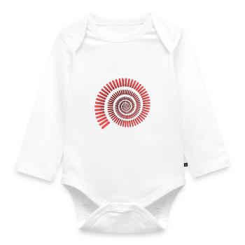 Spirale Abstrakt Kunst Muster Zeichen unendlich - Baby Bio-Langarm-Body - Weiß - Vorne