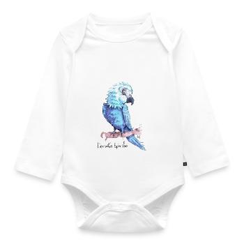 Spix-Ara - Baby Bio-Langarm-Body - Weiß - Vorne