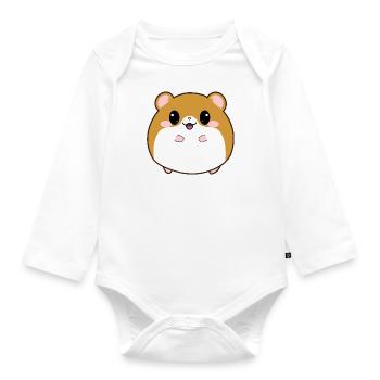 Haro le hamster - Body Bébé bio manches longues - blanc - Devant