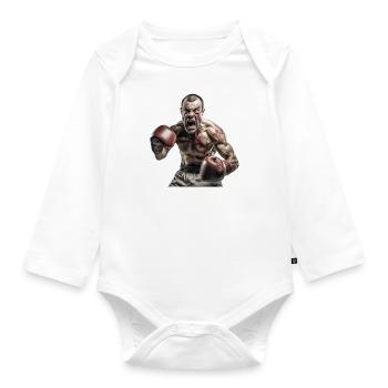 Boxer - Organic Longsleeve Baby Bodysuit - white - Front