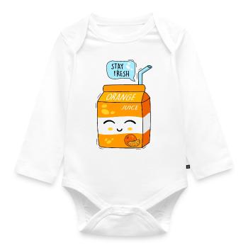 Saft und Glück - Baby Bio-Langarm-Body - Weiß - Vorne
