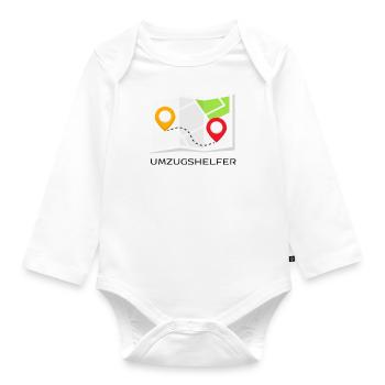 Movers - big thank you! - Organic Longsleeve Baby Bodysuit - white - Front