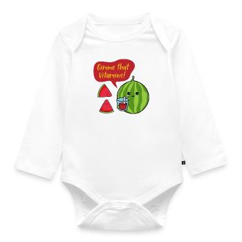 Gimme Vitamins Melon d'eau d'été - Body Bébé bio manches longues - blanc - Devant