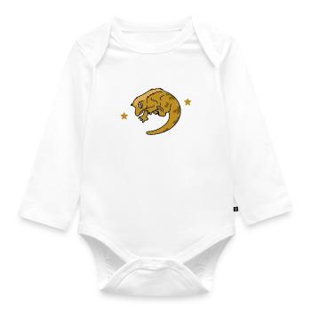 Boy Likes Geckos Wildlife Nature Exotic Animals - Organic Longsleeve Baby Bodysuit - white - Front