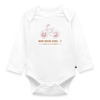 Dage ironique : voitures, vélo, mobilité durable, - Body Bébé bio manches longues - blanc - Devant