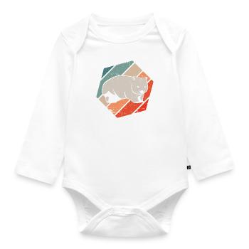 Faune, animaux, nature, rongeurs, nature sauvage - Body Bébé bio manches longues - blanc - Devant