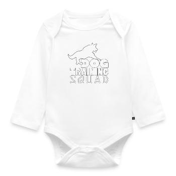 Dog Training Squad Professionelle - Baby Bio-Langarm-Body - Weiß - Vorne