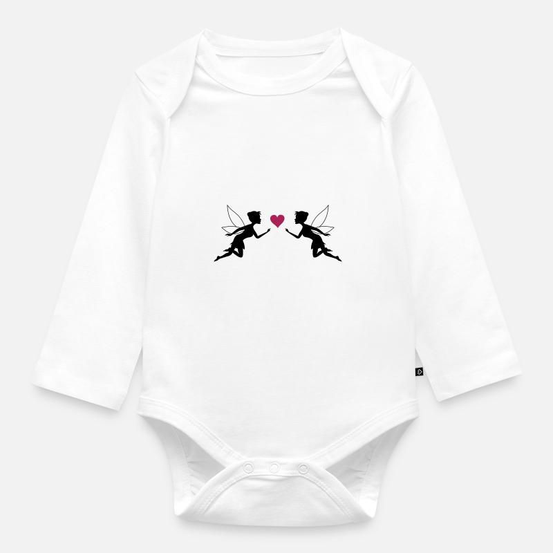 coeurs de fées 2 - Body Bébé bio manches longues - blanc
