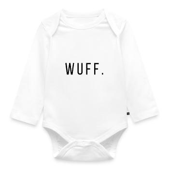 Quotes Wuff LSBTFRQ - Baby Bio-Langarm-Body - Weiß - Vorne