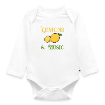 Limonade estivale aux agrumes et citrons - Body Bébé bio manches longues - blanc - Devant