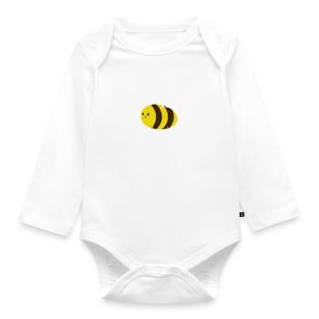 Apiculture Miel Ironic Quote Abe - Body Bébé bio manches longues - blanc - Devant