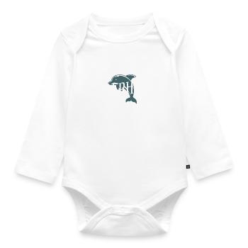 Mignon dauphins Animaux marins Animaux sauvages - Body Bébé bio manches longues - blanc - Devant