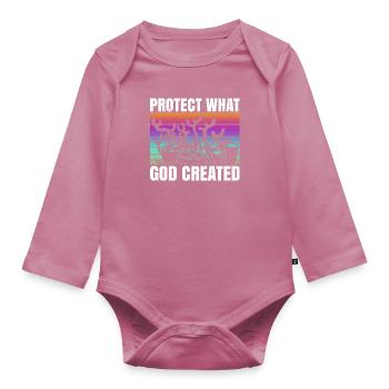 Protégez la création de Dieu, les récifs - Body Bébé bio manches longues - mauve - Devant