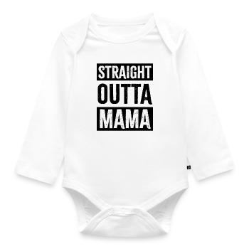 Tout droit sorti de maman - Body Bébé bio manches longues - blanc - Devant