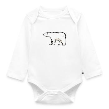 Faune Ours polaires Nature et nature - Body Bébé bio manches longues - blanc - Devant