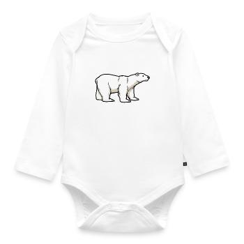 Eisbären ironisches Sprichwort Adventure - Baby Bio-Langarm-Body - Weiß - Vorne