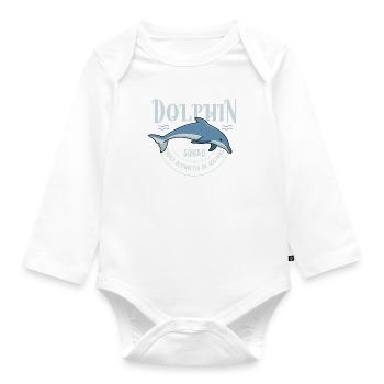 Dauphin Squad Animaux marins Mignon Dauphin - Body Bébé bio manches longues - blanc - Devant