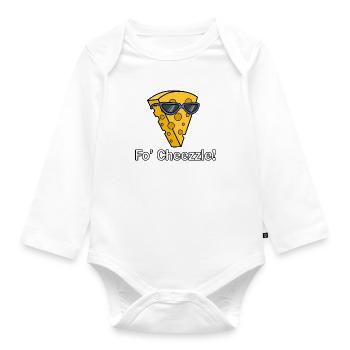 Cheezzle Ironic Quote Cheezzle Cheemaker Fast Food - Body Bébé bio manches longues - blanc - Devant