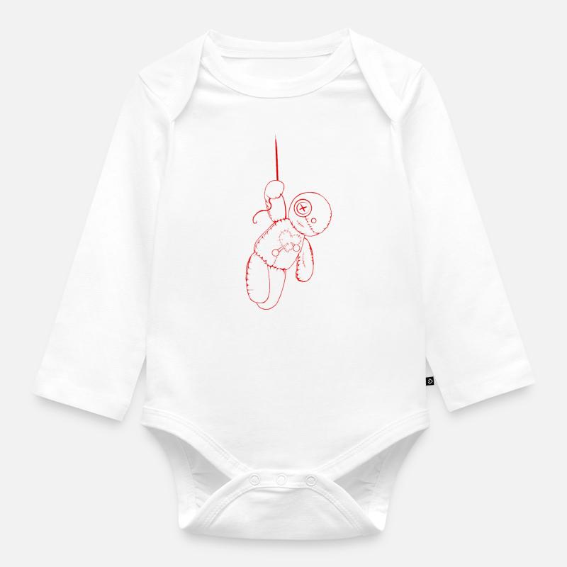 voodoo doll - Body Bébé bio manches longues - blanc