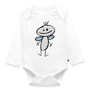 ange gardien - Body Bébé bio manches longues - blanc - Devant