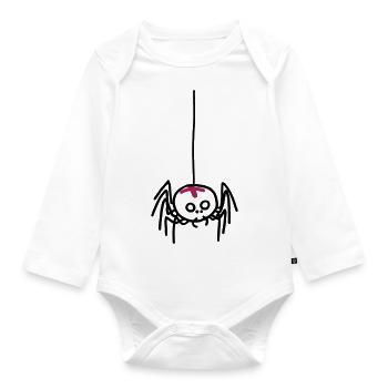 Kreuzspinne - Organic Longsleeve Baby Bodysuit - white - Front