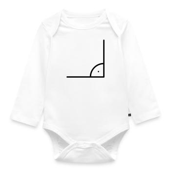 Mathematik Symbol - Rechter Winkel - Baby Bio-Langarm-Body - Weiß - Vorne