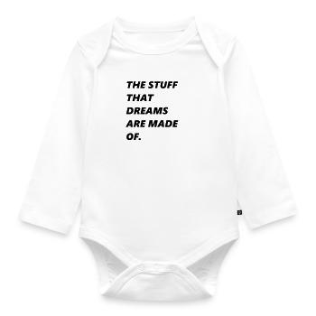Spruch Zitat Filmzitat Quote Phrase - Baby Bio-Langarm-Body - Weiß - Vorne